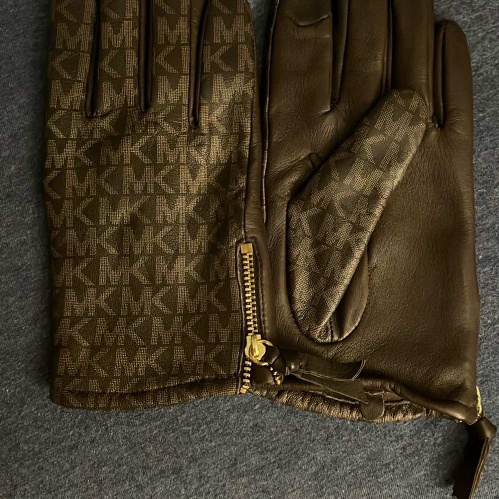 Michael Kors Brown Monogram Gloves